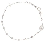 Bransoletka Złota Biała - Różaniec III