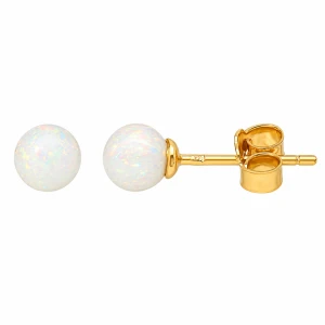 Kolczyki Złote - Kulki Opal 0,5 cm