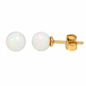 Kolczyki Złote - Kulki Opal 0,6 cm
